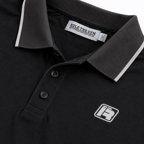 Polo-Shirt | R-Logo | Cotton | schwarz