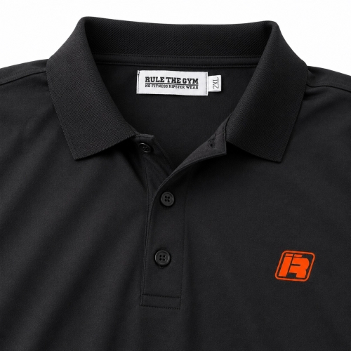 Polo-Shirt | R-Logo | Performance | schwarz