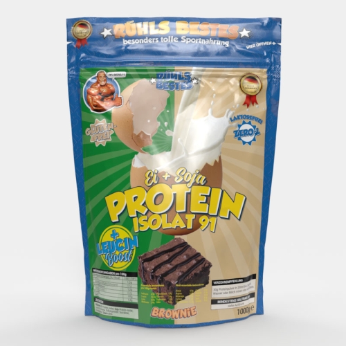 Rühsl Bestes Ei-Soja-Protein-Isolat 91 laktosefrei mit Leucin-Boost im 1000g-Beutel