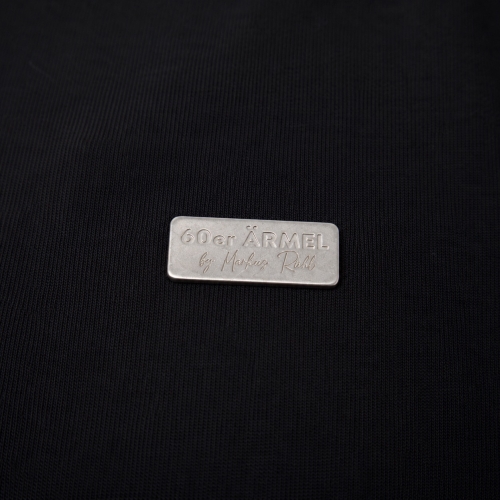 Shirt | 60er Ärmel | Metall-Logo | schwarz