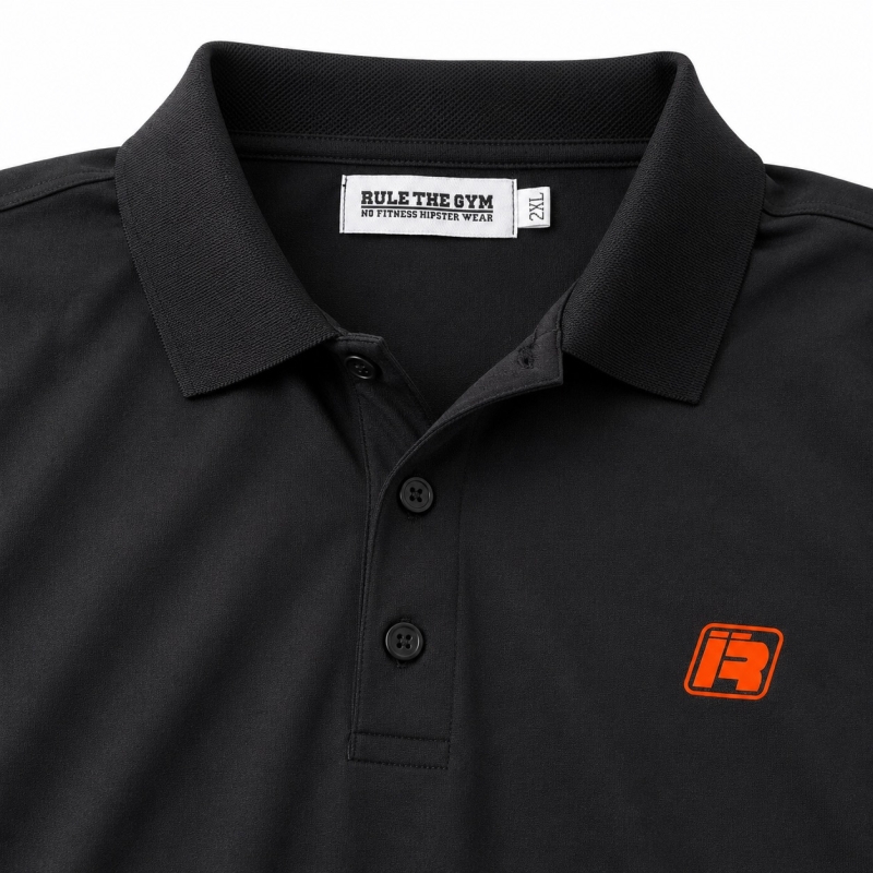 Polo-Shirt | R-Logo | Performance | schwarz