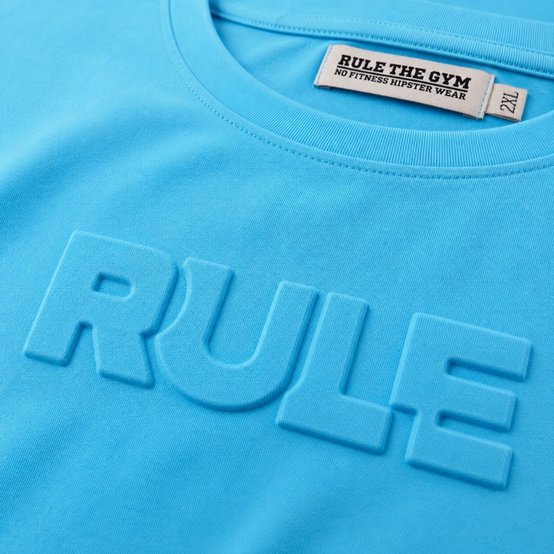 T-Shirt | RULE | 3D | Cotton | hellblau