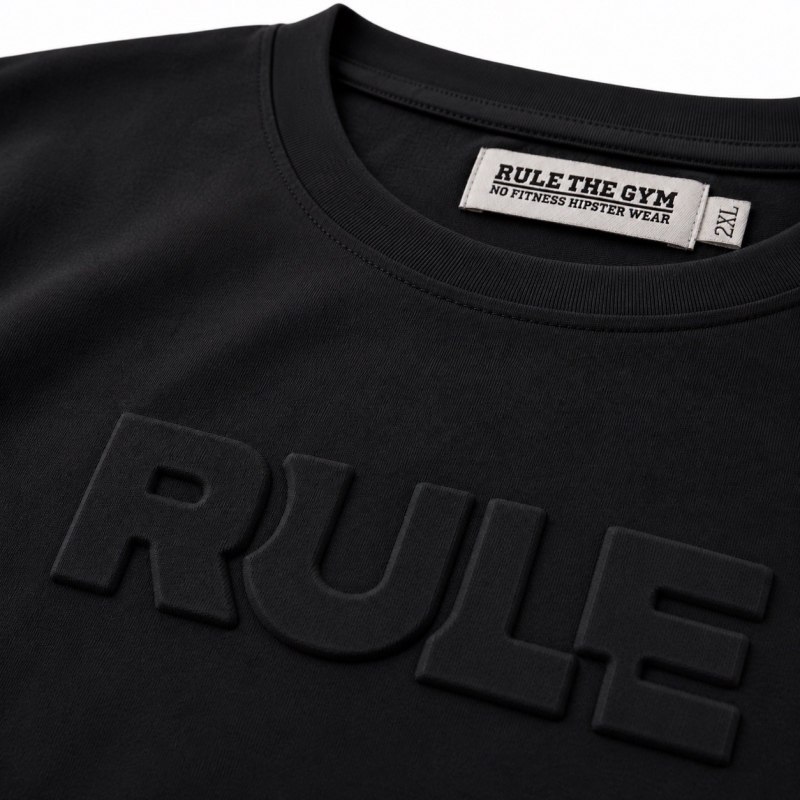 T-Shirt | RULE | 3D | Cotton | schwarz