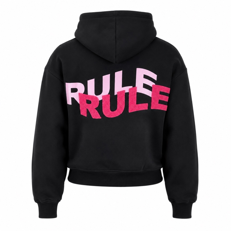 Hoodie-Pullover | Frauen | 60er Ärmel | schwarz