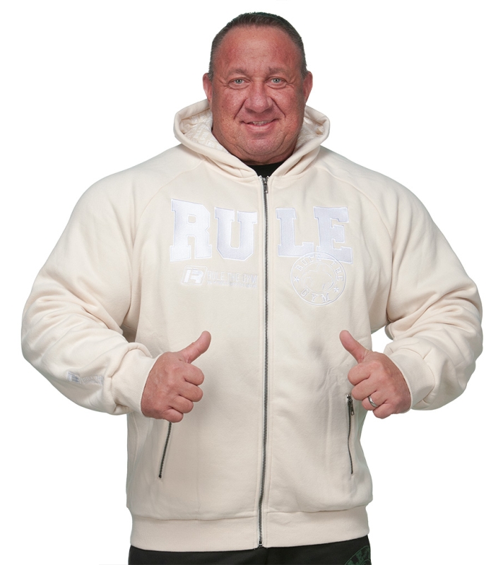 Hoodie-Kapuzenjacke "Heavy" (beige) mit Flex-Zonen